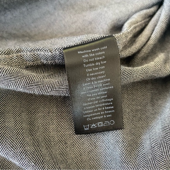 Rag and Bone - Men's Fit 2 Tomlin Shirt - Black and White Herringbone - size M - Picture 9 of 16